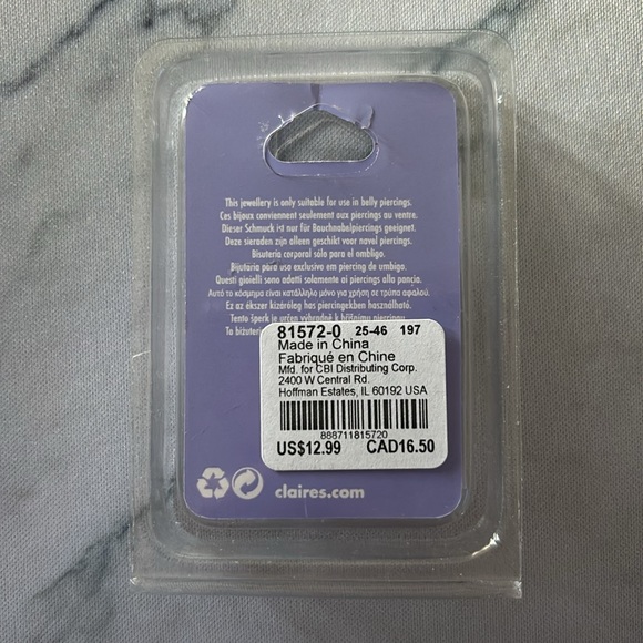 Claire’s belly button ring - Picture 2 of 2